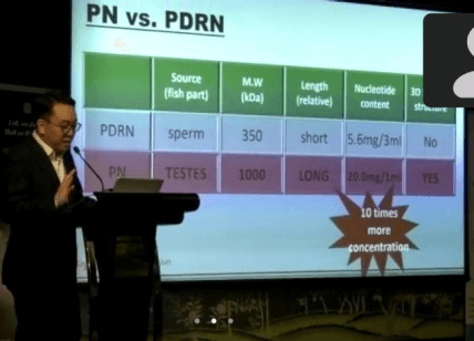 dr kim having a presentaiton