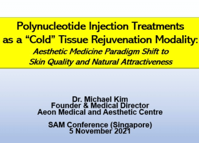 dr kim's name featured on a SAM conference graphic
